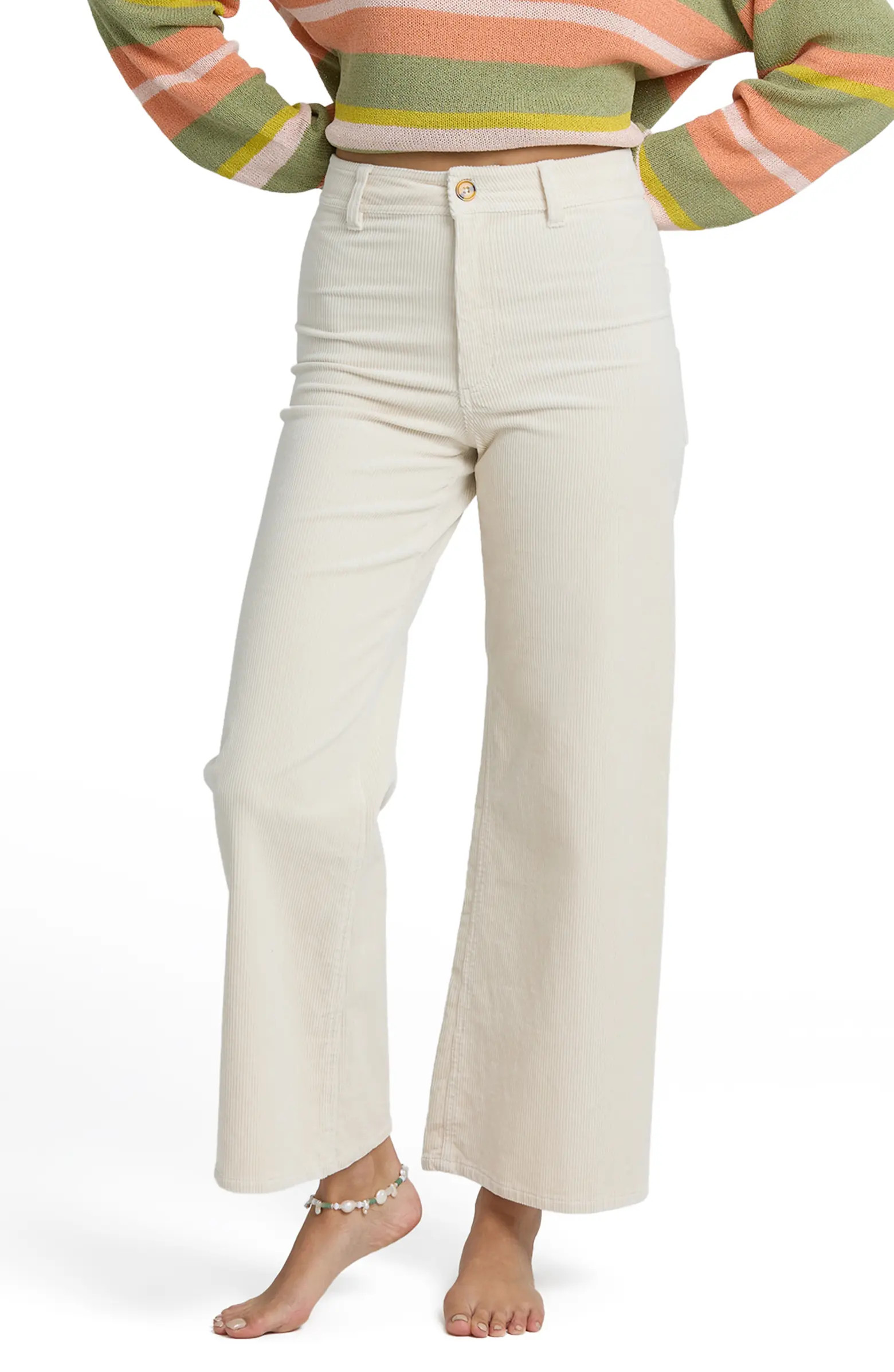 Free Fall Mid Rise Wide Leg Twill Pants | Nordstrom