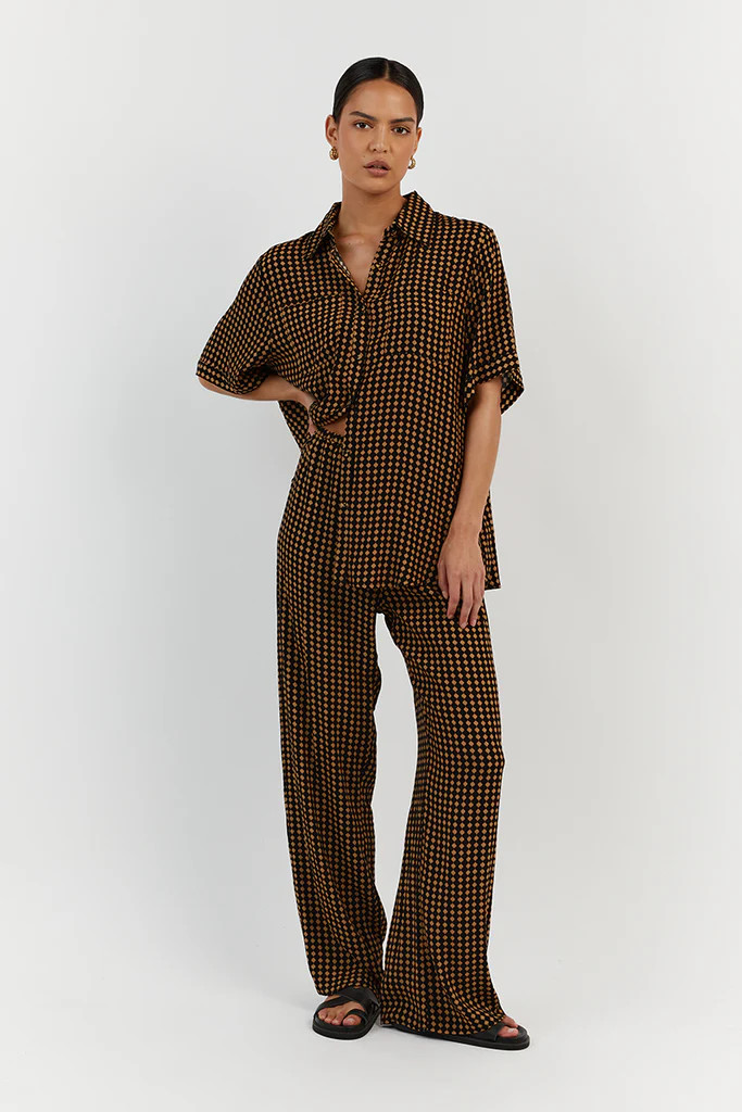 MILA CARAMEL VACATION SHIRT | DISSH