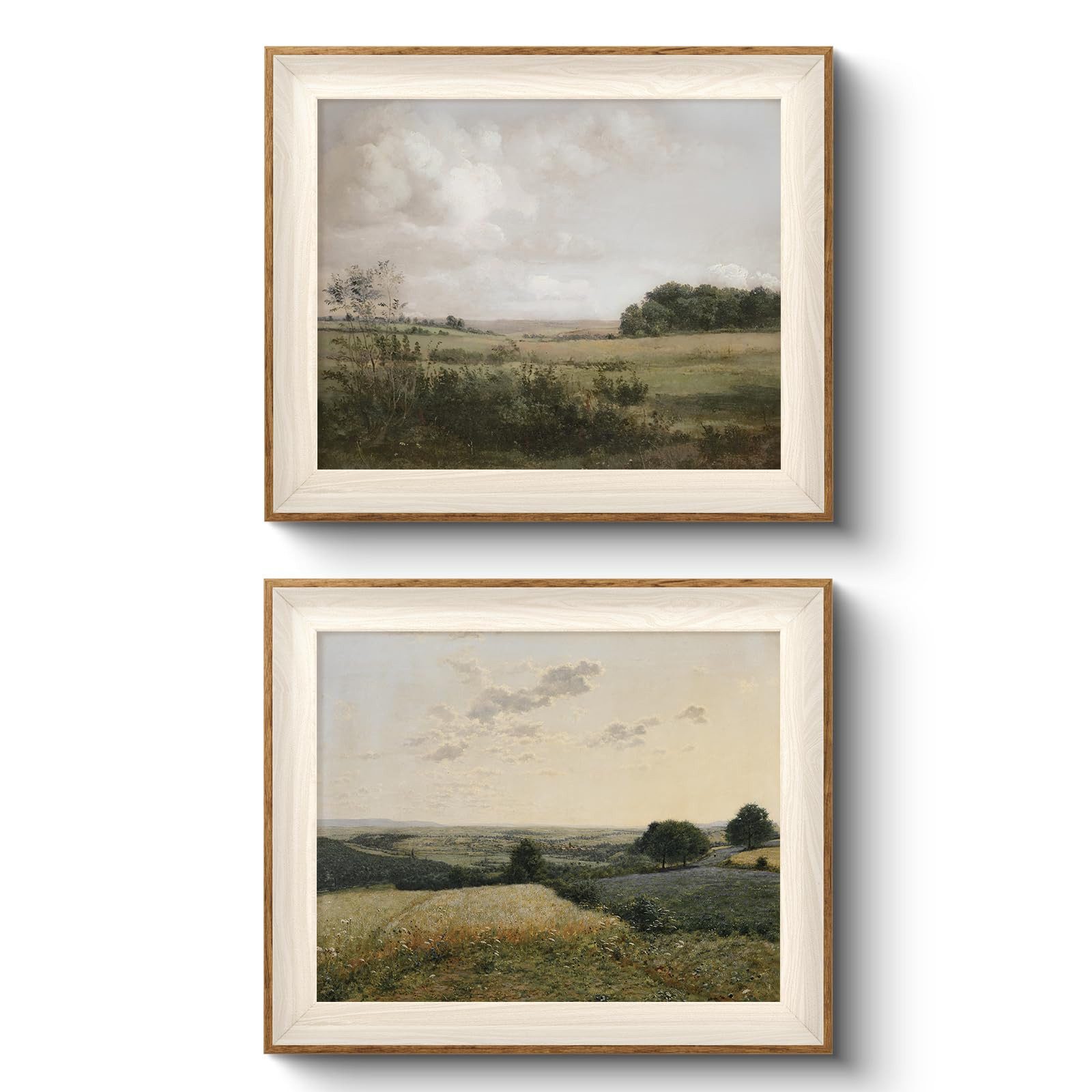 VIYYIEA Vintage Landscape Framed Wall Art 2 Set, Nature Wilderness Scenery Paintings Decor Aesthe... | Amazon (US)