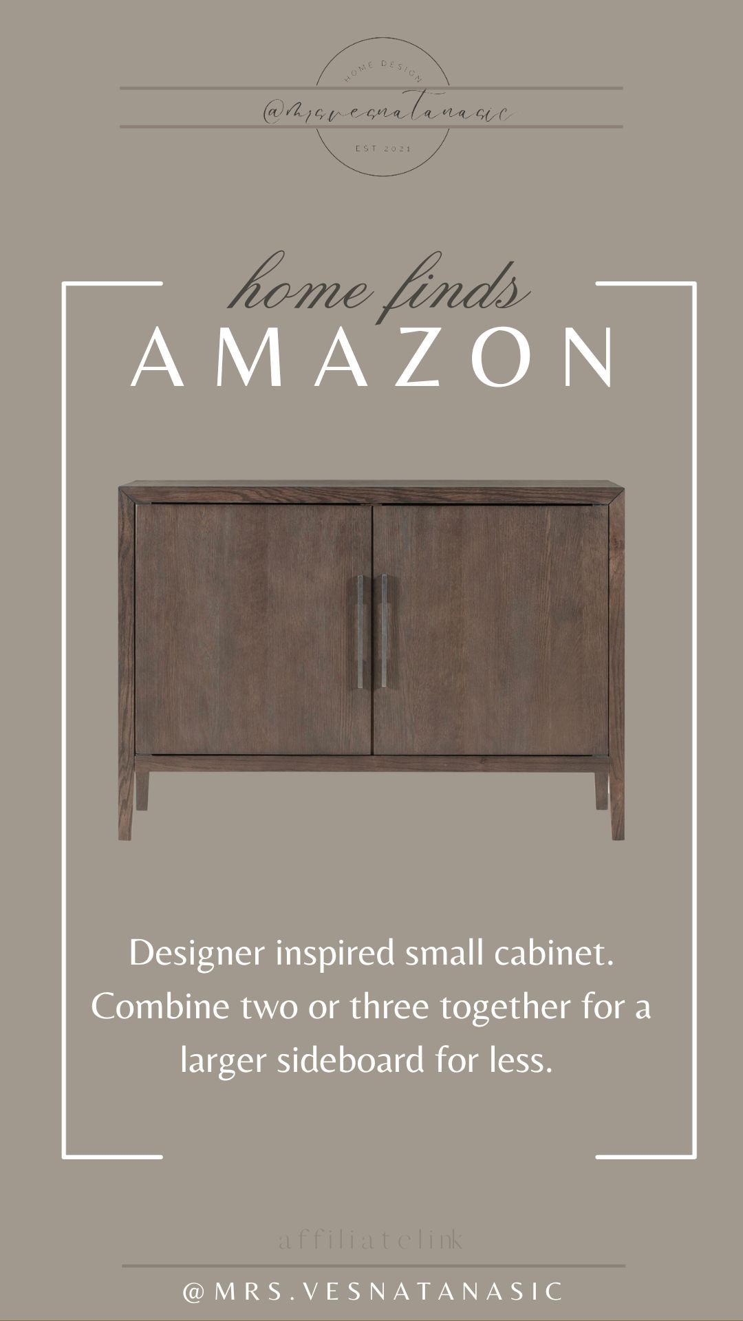 Love this cabinet to combine together for a larger sideboard. | Amazon (US)