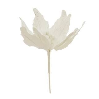 White Glitter Poinsettia Pick by Ashland® | Michaels Stores