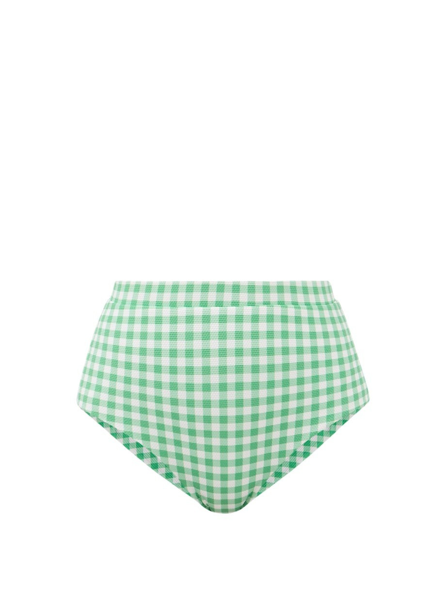 The Lucinda high-rise gingham bikini briefs | Cossie + Co | Matches (US)
