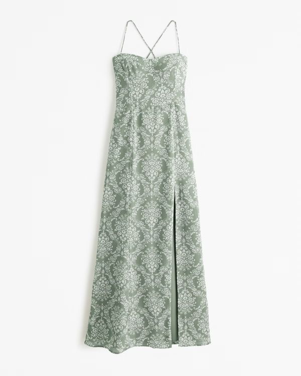 Women's The A&F Camille Tie-Back Gown | Women's | Abercrombie.com | Abercrombie & Fitch (US)