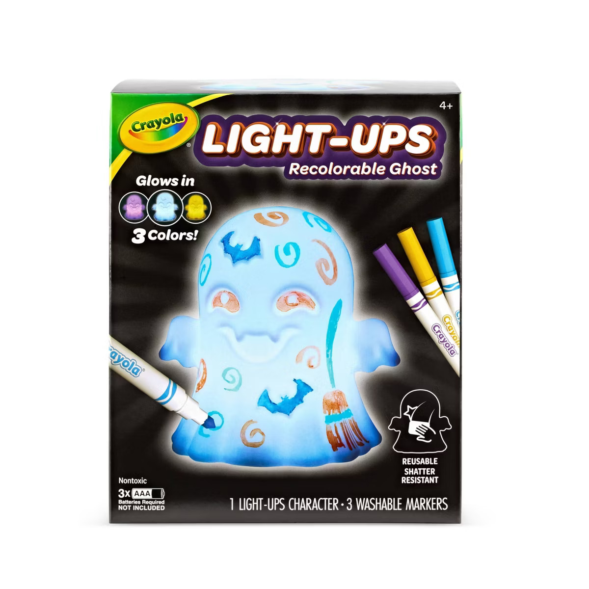 Crayola Light Ups Ghost Halloween Decor: Drawing & Coloring Kit with Washable Markers, Craft Acti... | Target