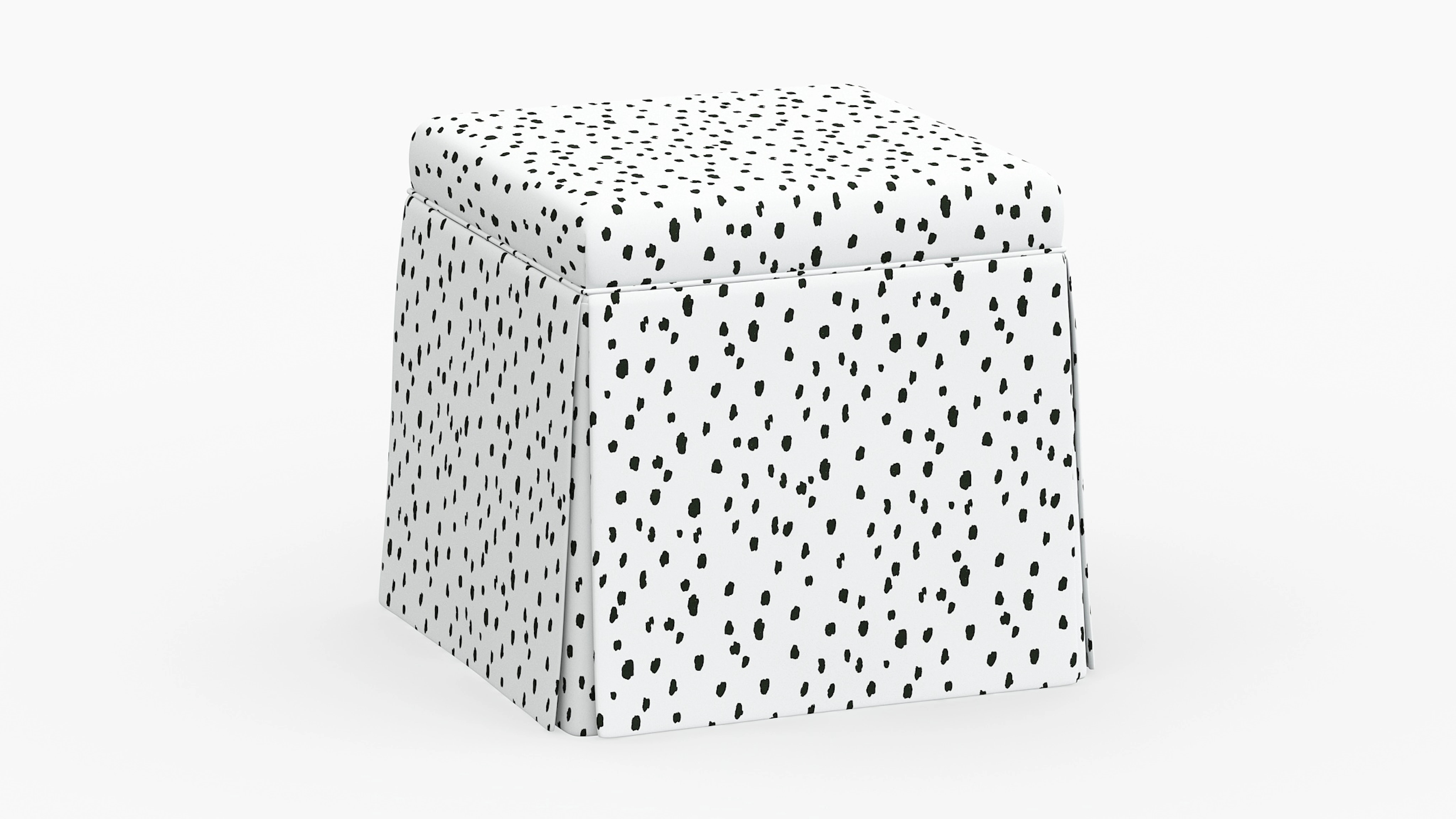 Skirted Storage Ottoman | The Inside