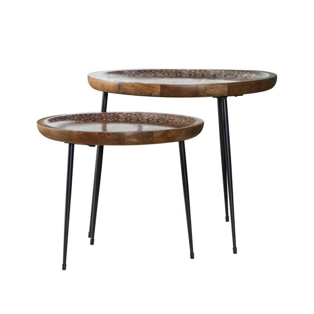 Williston Forge Arturas Solid Wood 3 Legs Nesting Tables & Reviews | Wayfair | Wayfair North America