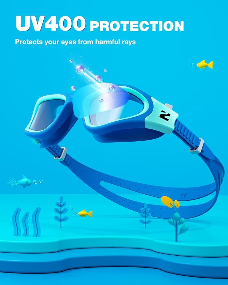 ZIONOR Kids Swim Goggles, G1MINI SE Anti-Fog UV Protection Swimming Goggles for Kids Age 6-14 | Amazon (US)