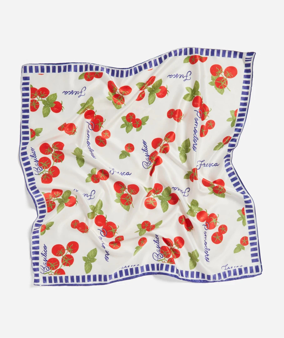 SATIN SCARF - TOMATO PRINT | Sportsgirl