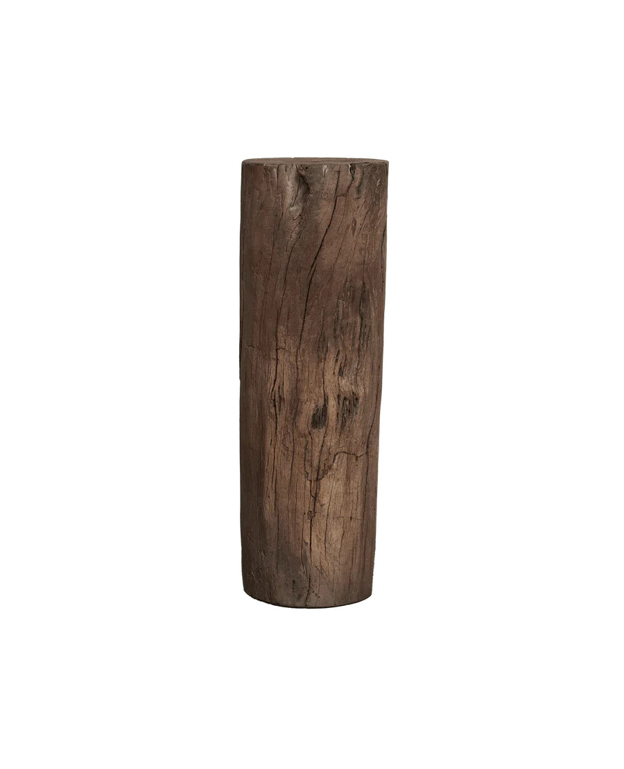Olive Ateliers Vintage Wood Pedestal - Round from India | Olive Ateliers