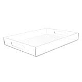 Vale Arbor Clear Acrylic Tray - Spill Proof - 16" x 12" Acrylic Tray for Coffee Table, Breakfast, Te | Amazon (US)