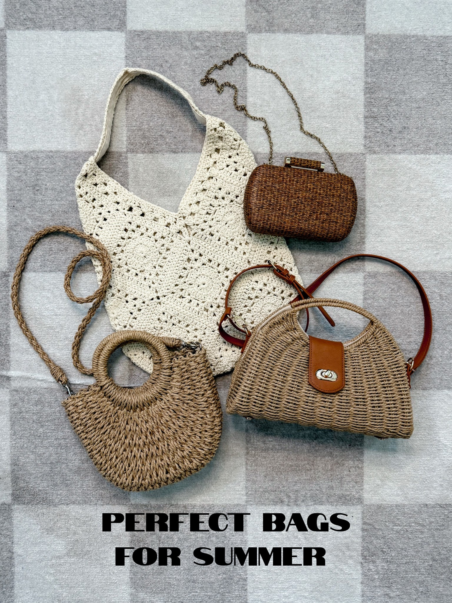 These are some of my favorite summer bags! ☀️ perfect for beach vacations too. The top right one can be a clutch as well  


#LTKItBag #LTKOver40 #LTKStyleTip