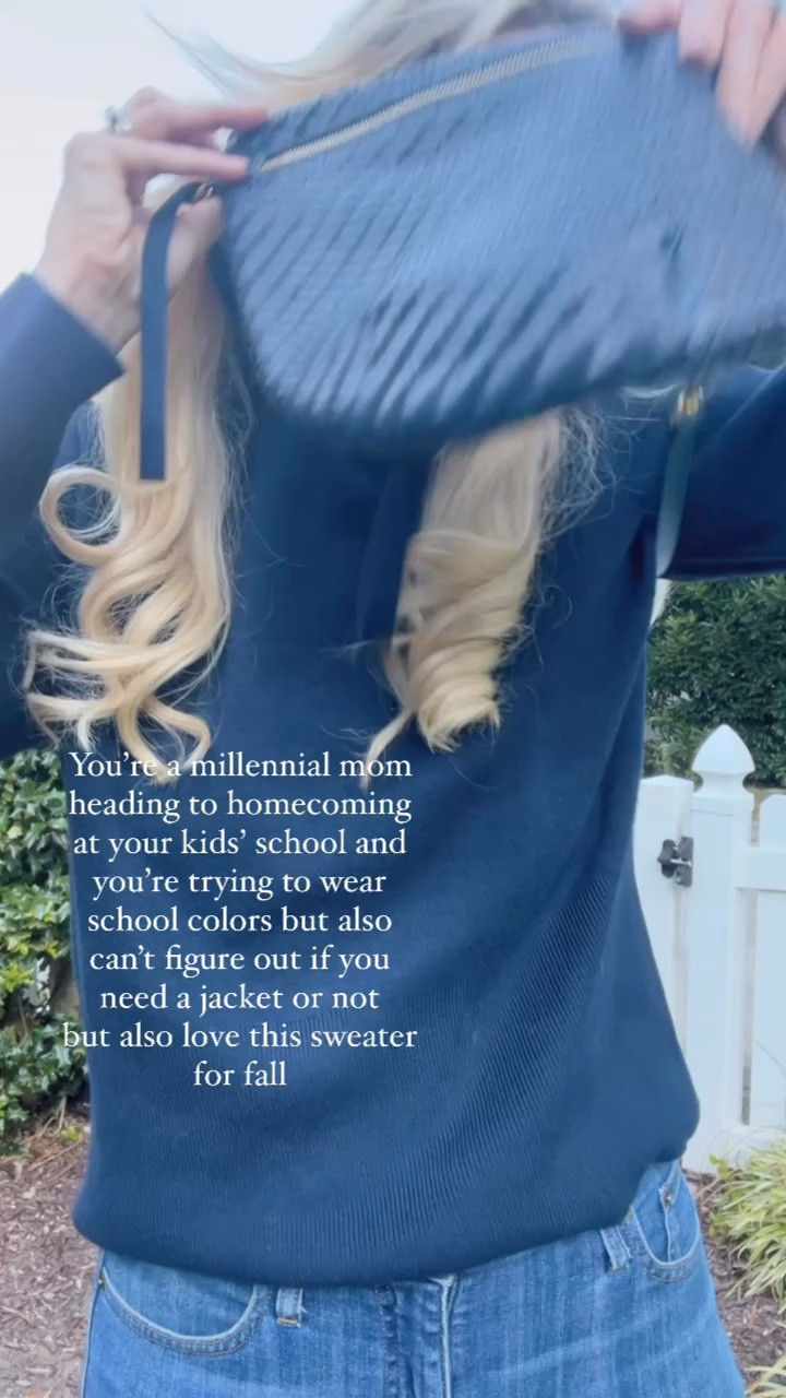 What I wore as a millennial mom to my kids’ homecoming football game. Love this sweater for fall! I was looking for something cozy and cute in our school colors and this sweater was the last one at our store and happened to be my size - they are still in stock 

#LTKStyleTip #LTKFindsUnder50 #LTKSeasonal