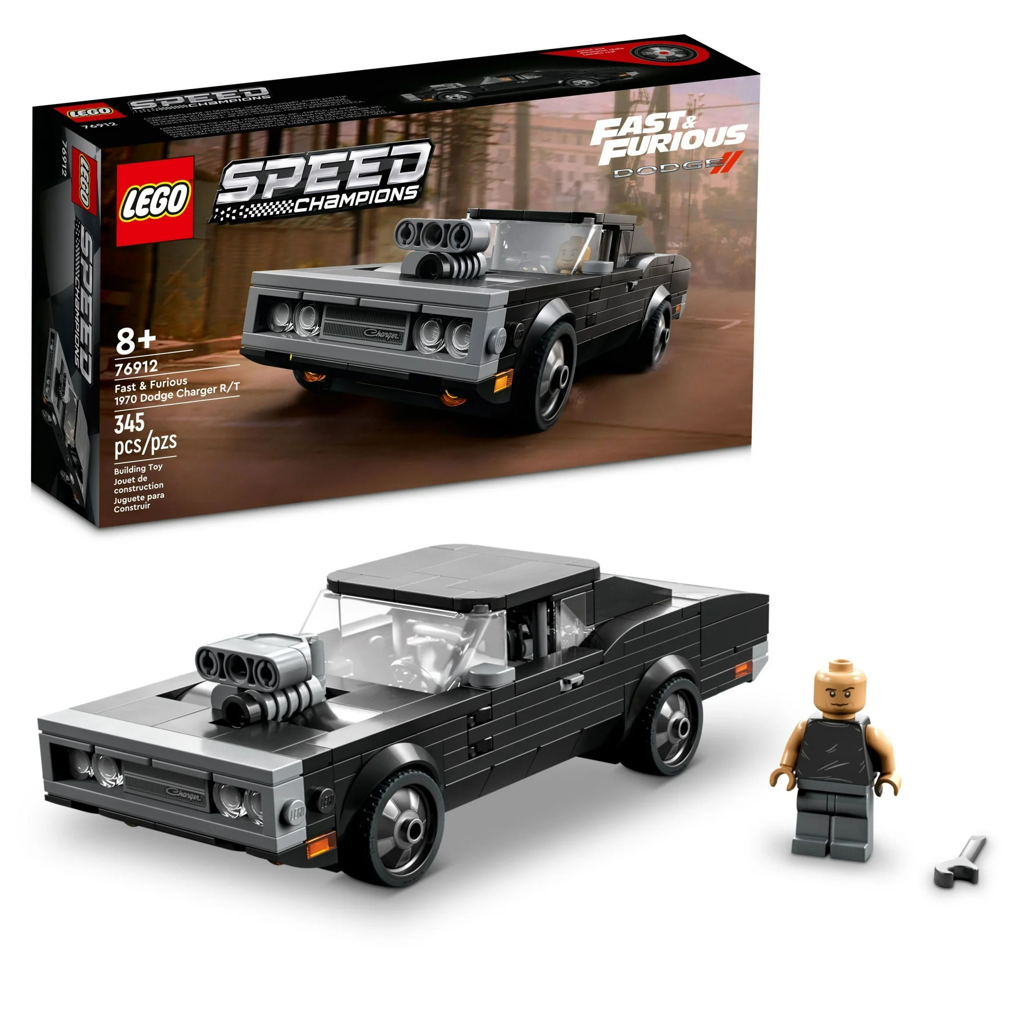 LEGO Speed Champions Fast & Furious 1970 Dodge Charger R/T 76912, Toy Muscle Car Model Kit for Ki... | Walmart (US)