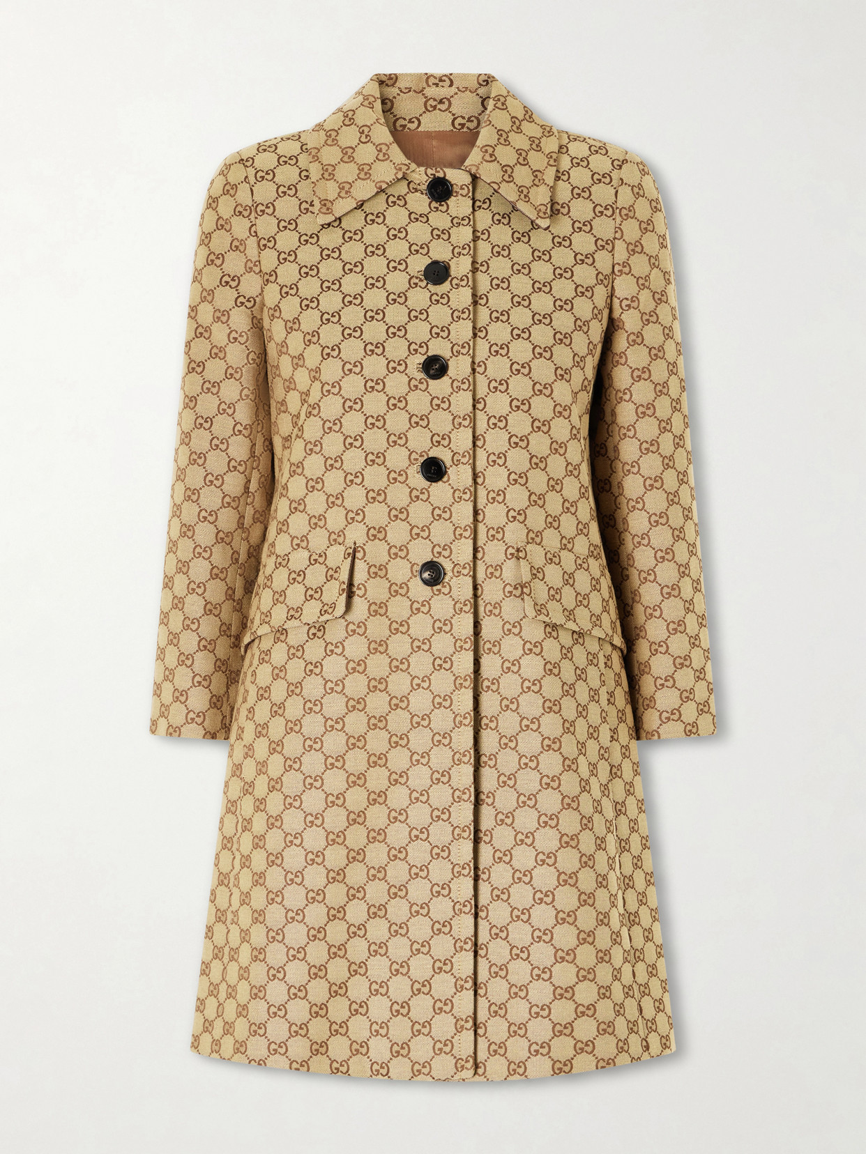 Gucci - Gg-jacquard Cotton-blend Canvas Coat - Beige | Gucci (US)