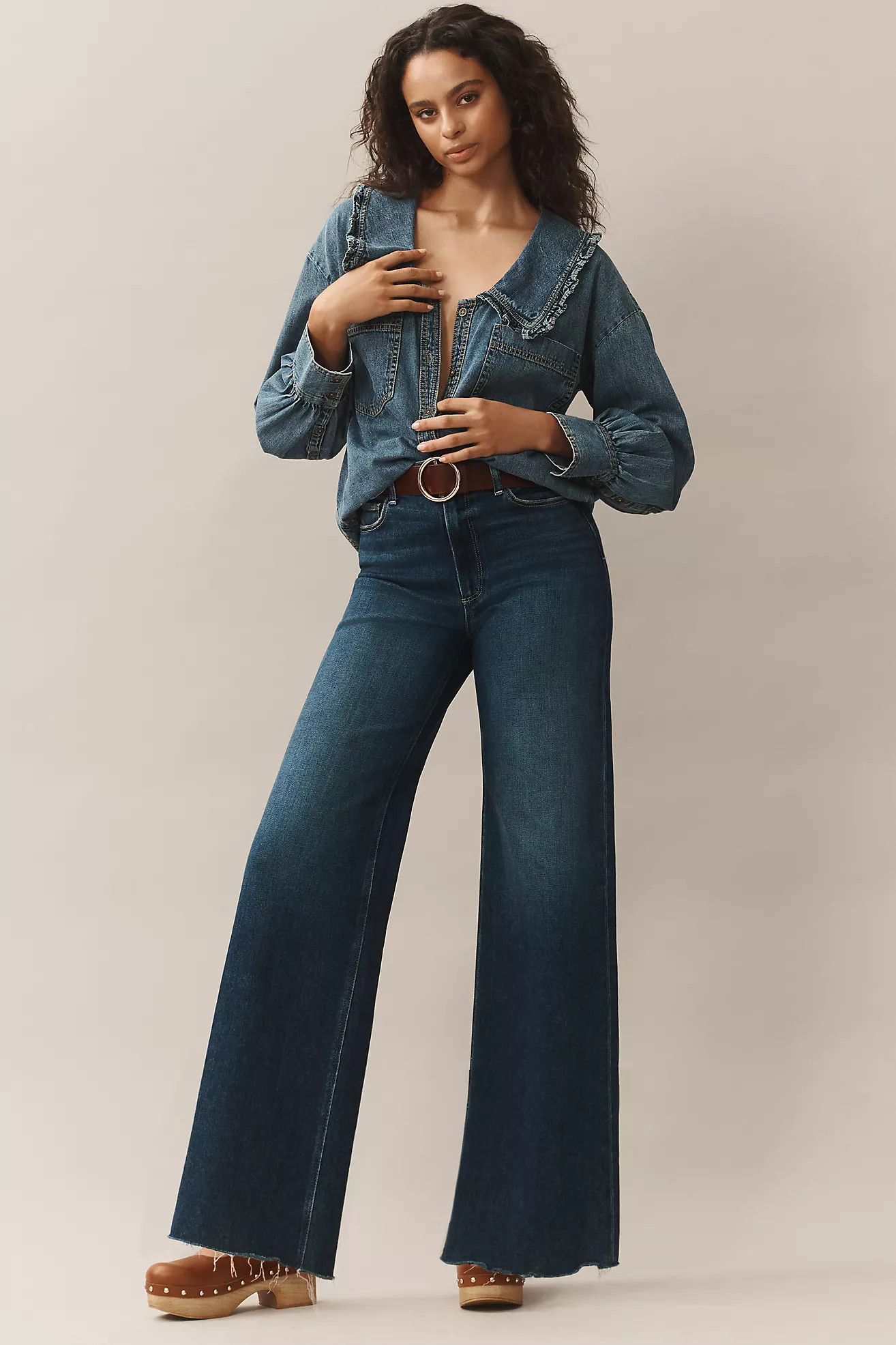 PAIGE Anessa High-Rise Wide-Leg Jeans | Anthropologie (US)