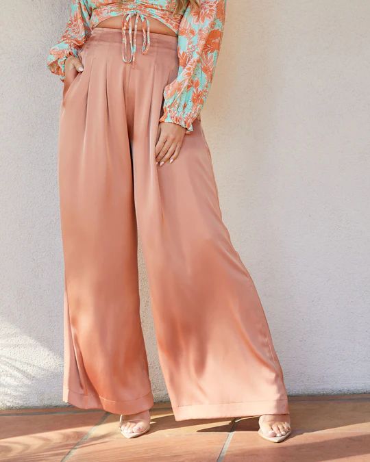 Malibu Satin Pocketed Trouser | VICI Collection