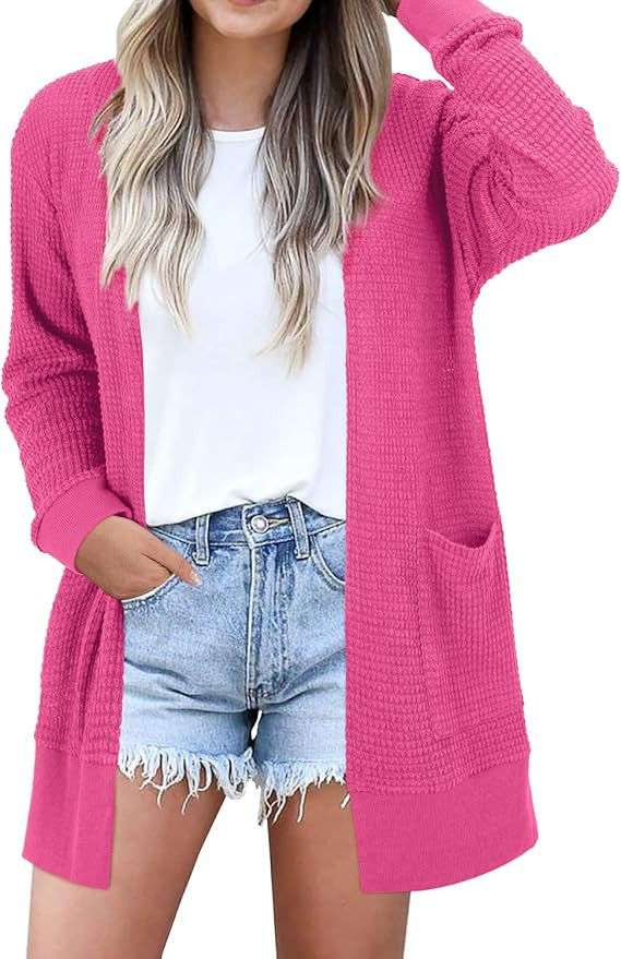 STYLEWORD Women's Fashion Cardigan Sweater Lightweight Open Front Long Casual Beach Kimonos Outfi... | Amazon (US)