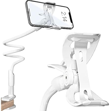 Phone Holder Bed Gooseneck Mount - Lamicall Cell Phone Clamp Clip for Desk, Flexible Lazy Long Arm H | Amazon (US)