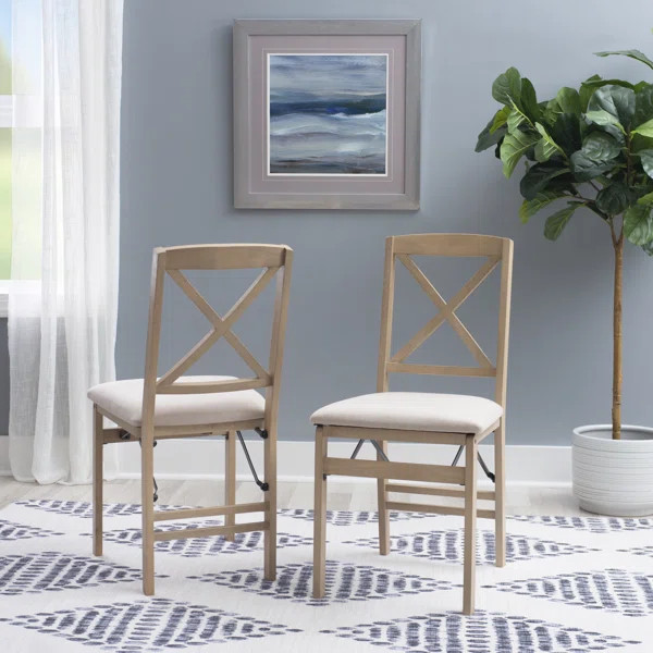 Aahil Solid Wood Folding Padded Dining Chair | Wayfair North America