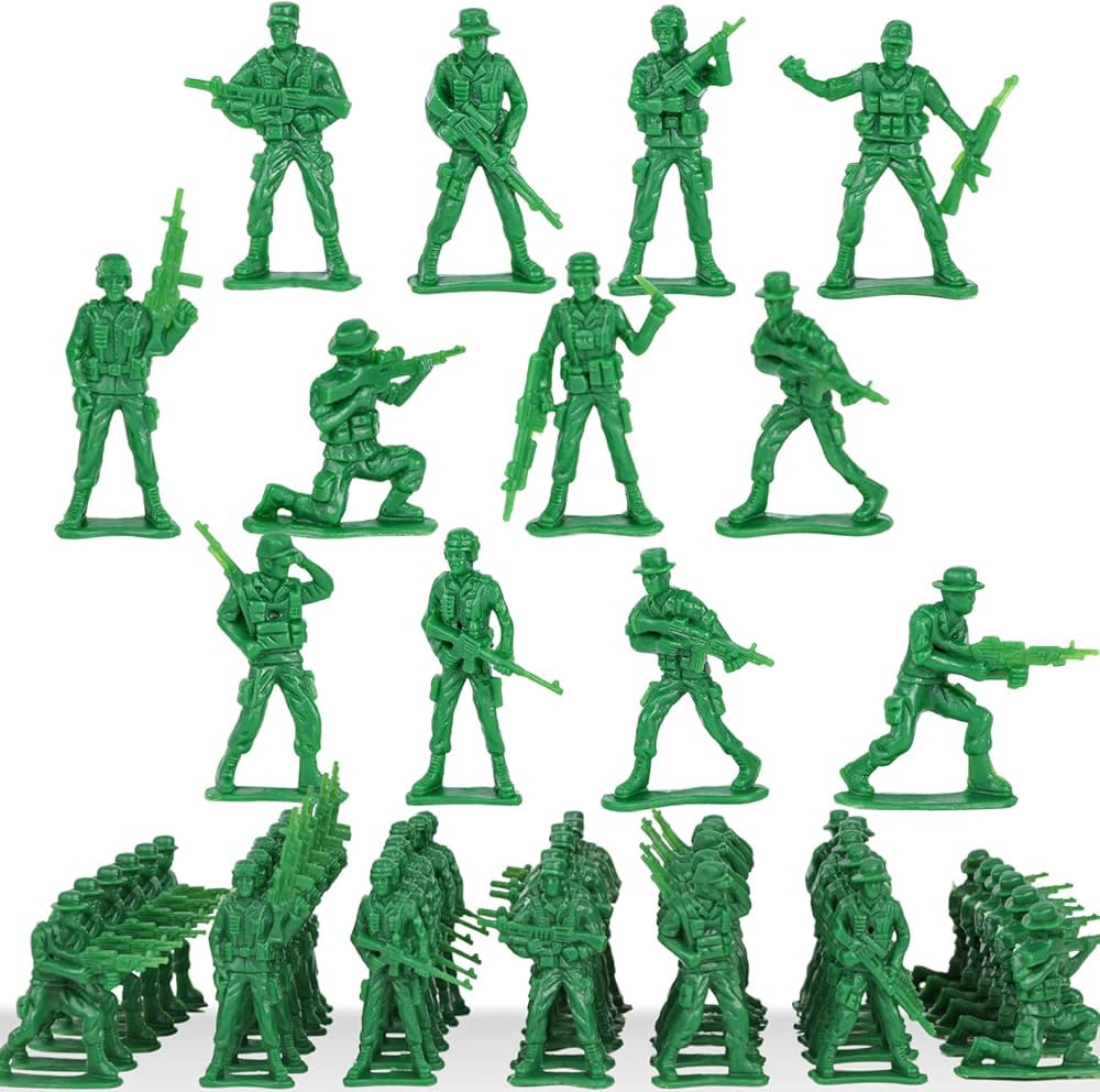AMOR PRESENT 120PCS Army Men Action Figures, Green Toy Soldiers Plastic Military Toys Playset for... | Amazon (US)