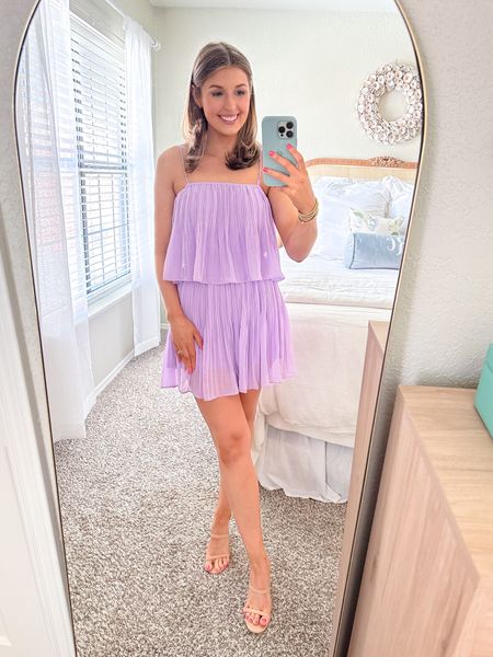 Amazon romper!! So cute for a wedding, cocktail party, etc! Wearing a size small.

Purple dress // cocktail dress // summer romper // wedding guest dress // Amazon // 

#LTKFind #LTKstyletip