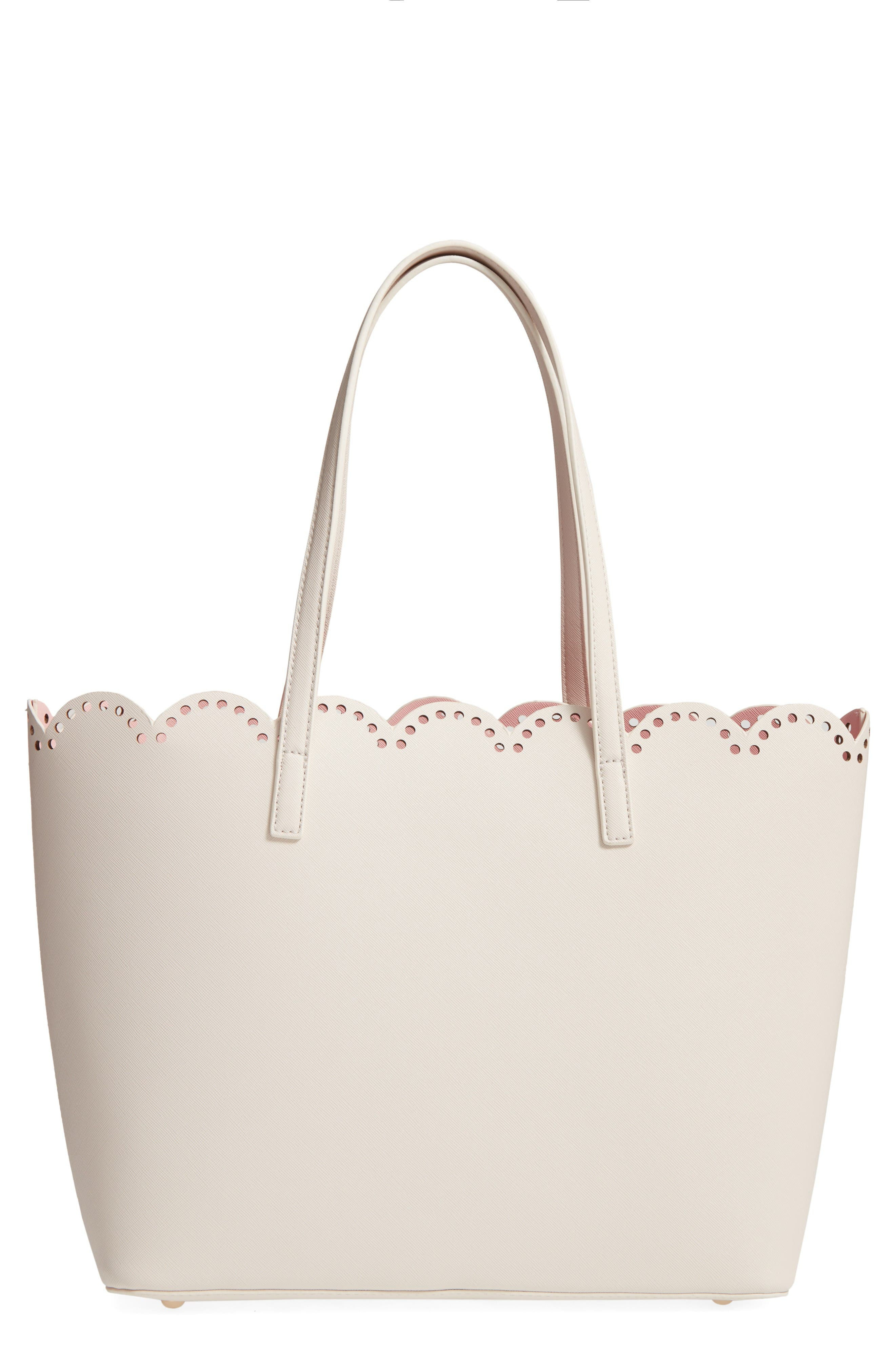 Scalloped Faux Leather Tote | Nordstrom