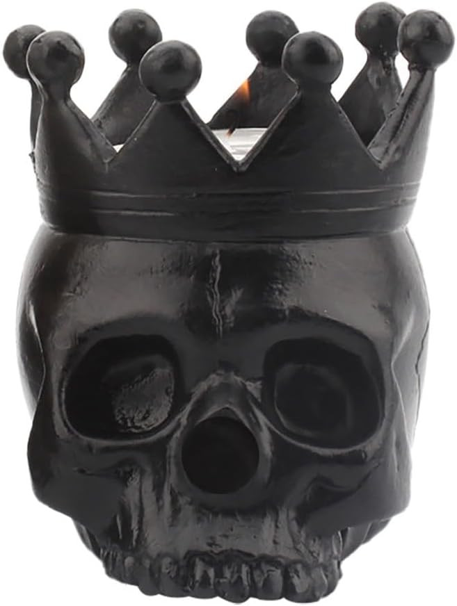 Skull Candle Holder Halloween Candlestick Holder Skeleton King Candlestick Crown Hand Holder Skel... | Amazon (CA)