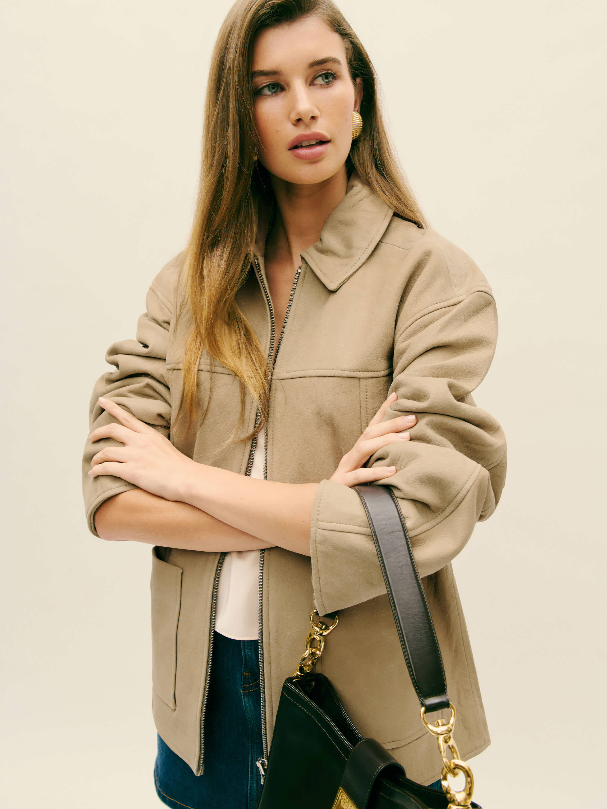 Veda Bennett Oversized Leather Bomber | Reformation (Global)
