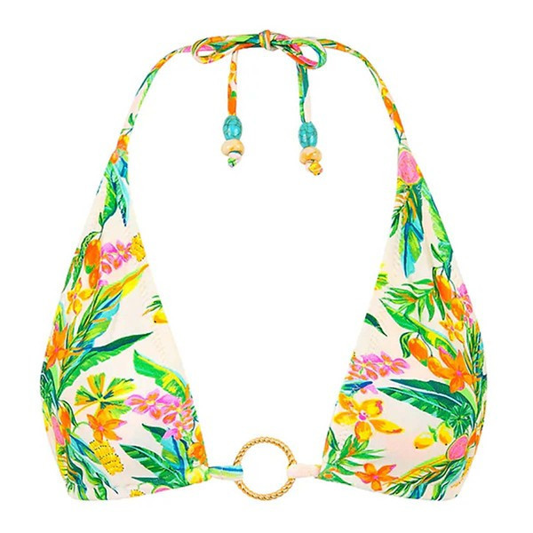 Women's Kulani Kinis Ring Halter Swim Bikini Top Medium Golden Hour | Scheels