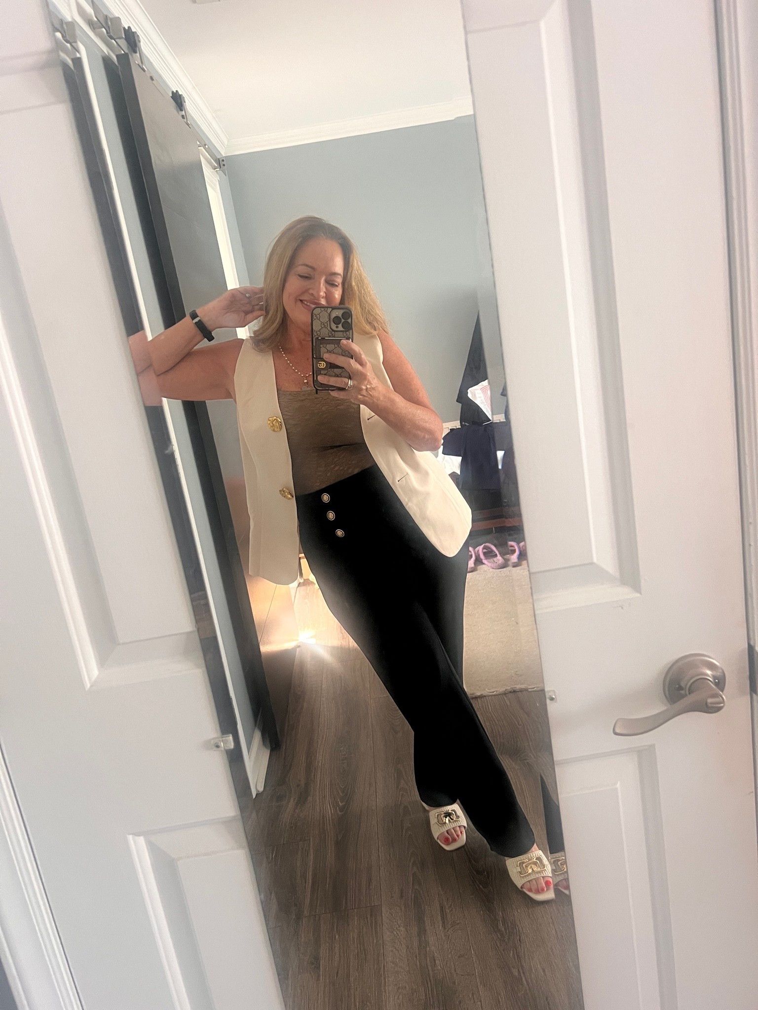 Wearing neutrals but not so basic.
Casual work wear.

#LTKWorkwear #LTKOver40 #LTKMidsize