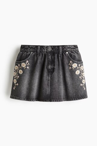 H & M - Denim Mini Skirt - Gray | H&M (US + CA)