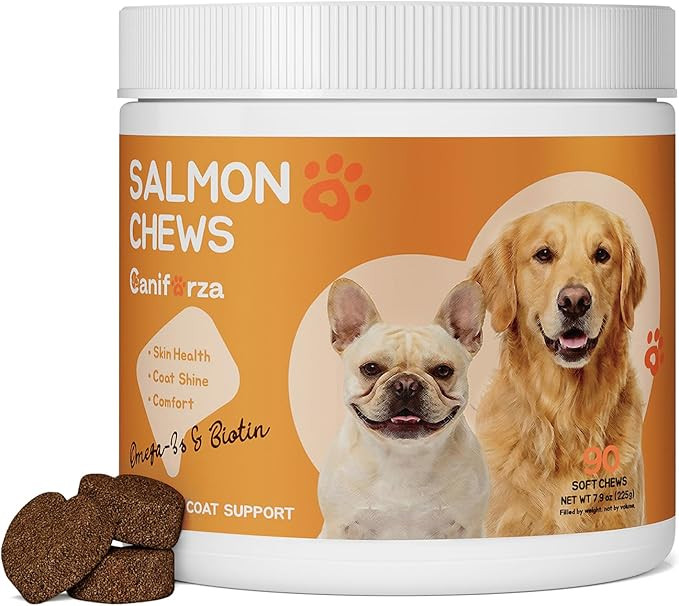 Omega 3 Fish Oil 90 Soft Chews for Dogs with Algae Omega-3, Salmon Oil, Kelp & Biotin | Skin & Co... | Amazon (US)