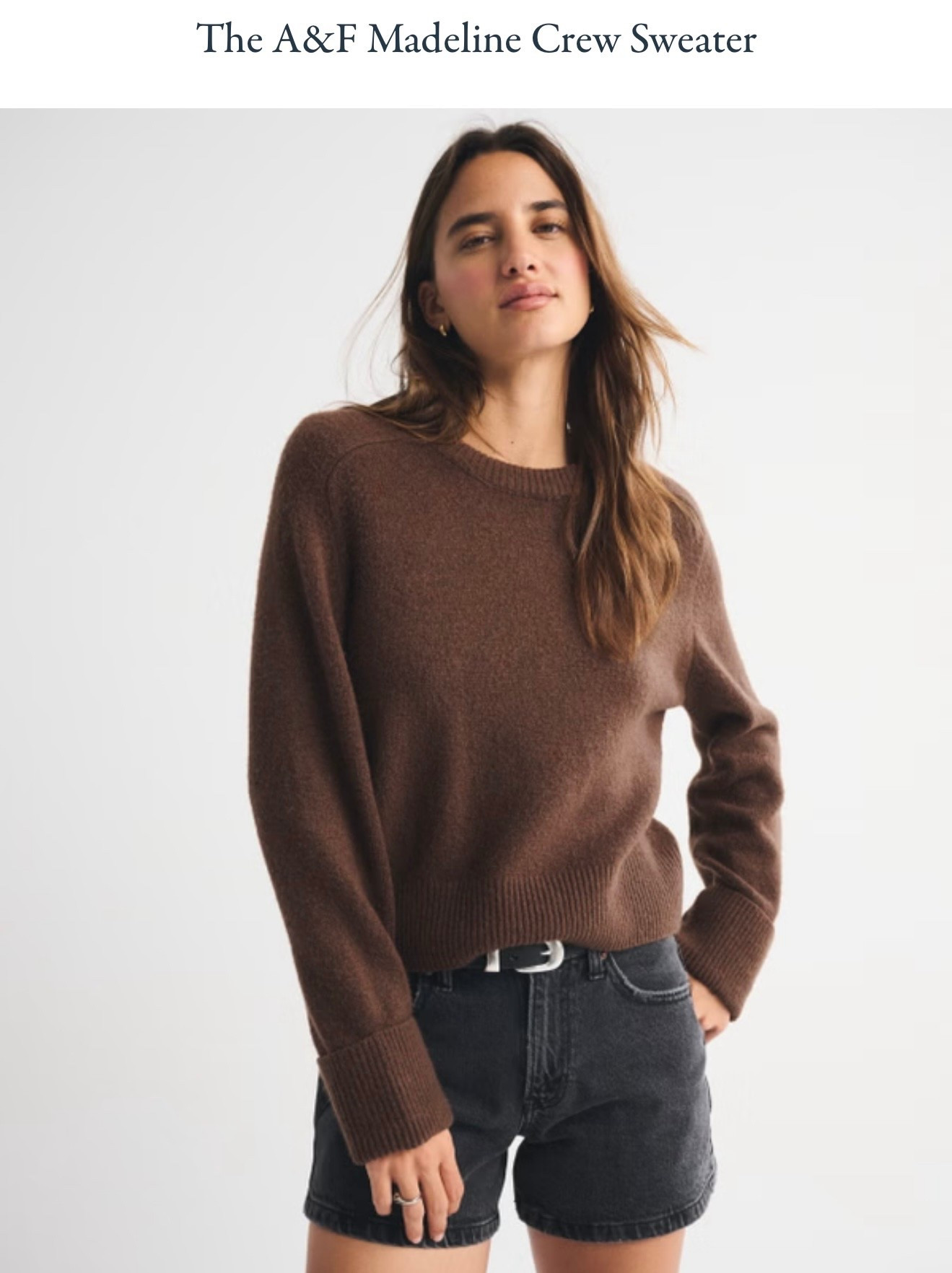 Madeline Cashmere Crew Sweater from A&F trending now for spring. 

#LTKValentine #LTKTravel #LTKSeasonal