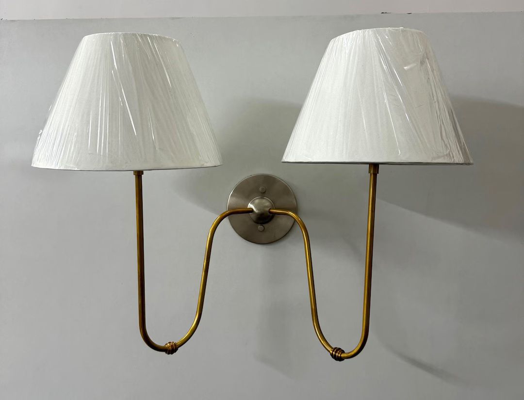 Timeless Elegance Handcrafted Raw Brass 2 Arm Wall Lamp for Distinctive Decor Artisan Lighting Fi... | Etsy (US)
