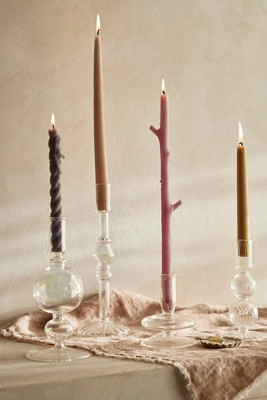 Iridescent Geo Glass Candlestick | Anthropologie (US)