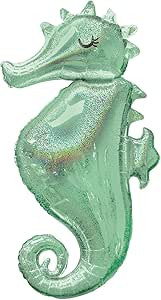 Holographic Sparkle Seahorse Jumbo 38" Foil Balloon by Anagram | Amazon (US)