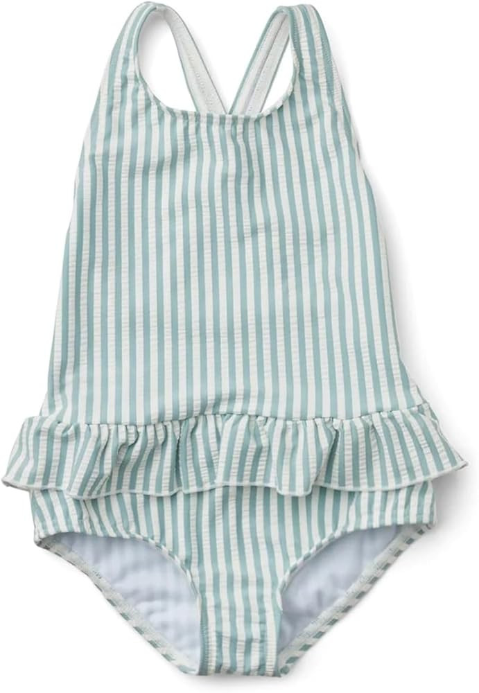 Toddler Girls One Piece Swimsuits Crossback Backless Bathing Suit Whale Dolphin Shark Swimwear wi... | Amazon (US)