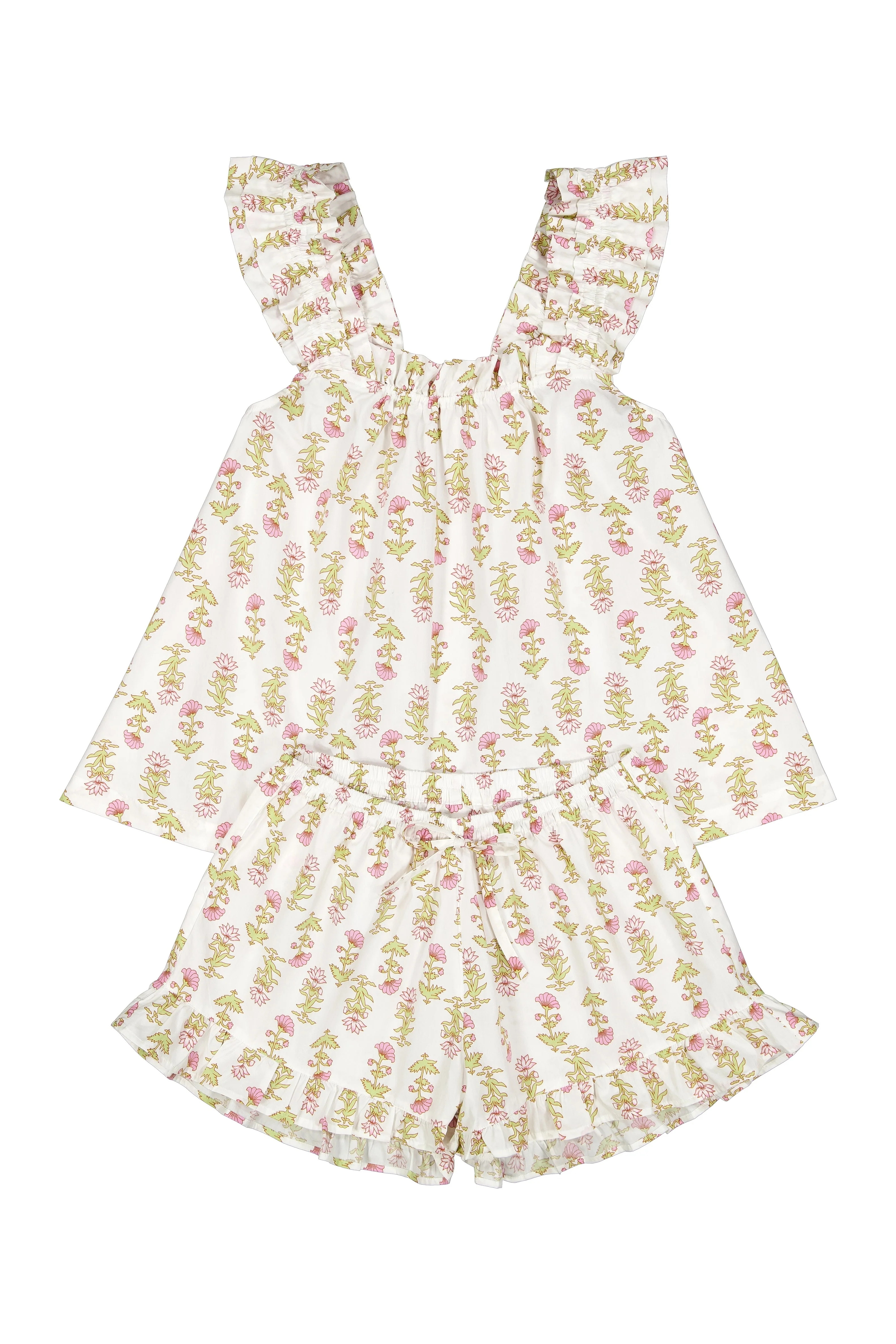 Nicolette Sleep Set - Cotton - Lotus Flower | Piyama US