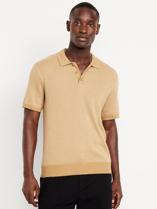 Short-Sleeve Herringbone Polo | Old Navy (US)