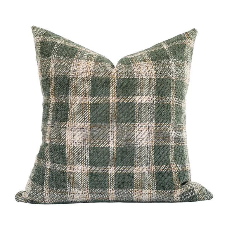 Green Plaid Pillow Cover: Modern Farmhouse Throw Pillow - Etsy | Etsy (US)