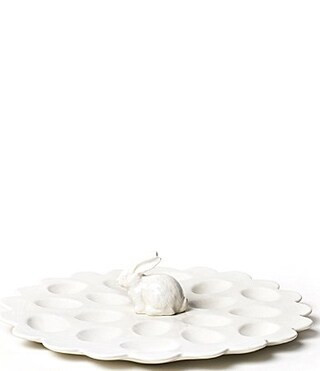 Coton Colors White Shaped Rabbit Egg Tray - White | Dillard's