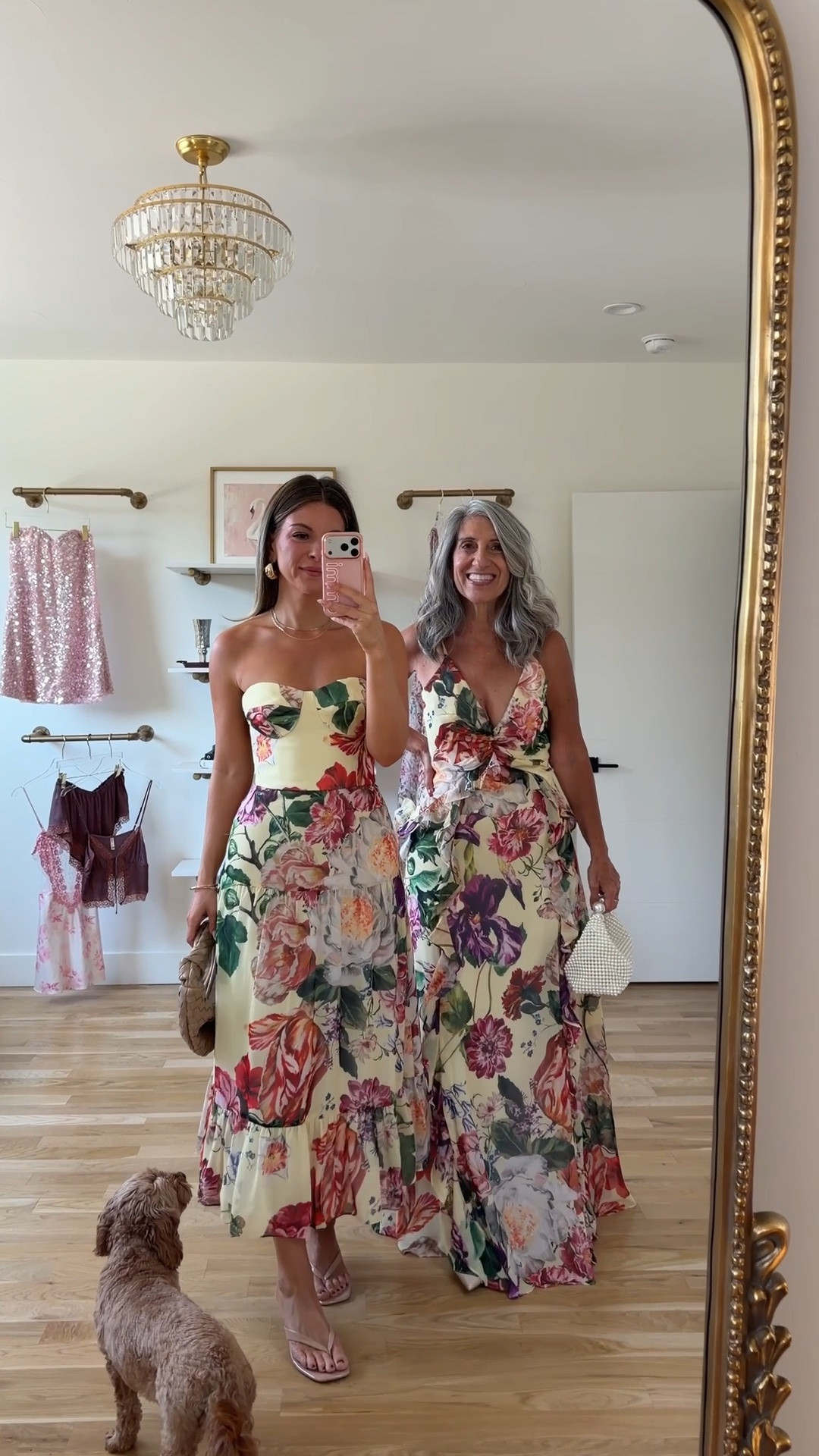 mom & me yellow floral strapless maxi with a fitted bodice, yellow floral maxi with a plunging V-neck and ruffled skirt wedding guest dresses 🌸

i'm 5'4" and typically wear a small/2
• i sized down in the Prescott Floral dress
mom is 5'4" and typically wears a medium/6

electric picks: emerson20
vici: emerson30

mom & me dresses, wedding guest dresses, mother of the bride, mother of the groom, wedding guest outfit ideas, black tie, cocktail attire

#LTKU #LTKSeasonal #LTKWedding