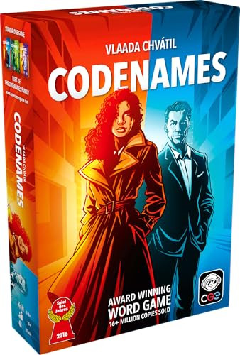 Codenames 2nd Edition by Czech Games Edition, word party game for 4 to 8 players