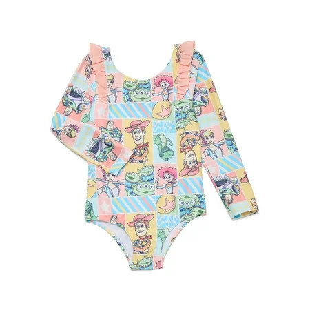 Character Toddler Girl Long- Sleeve One- Piece Swimsuit, Sizes 12M-5T | Walmart (US)