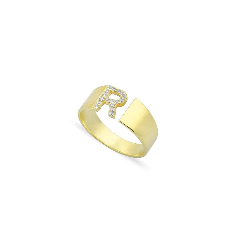 Custom Adjustable Band Initial Ring | The Sis Kiss