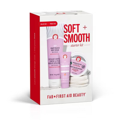 FIRST AID BEAUTY Soft & Smooth Body Exfoliate Skincare Kit - 2ct: Hydrating Lotion & Scrub for All Skin Types | Target