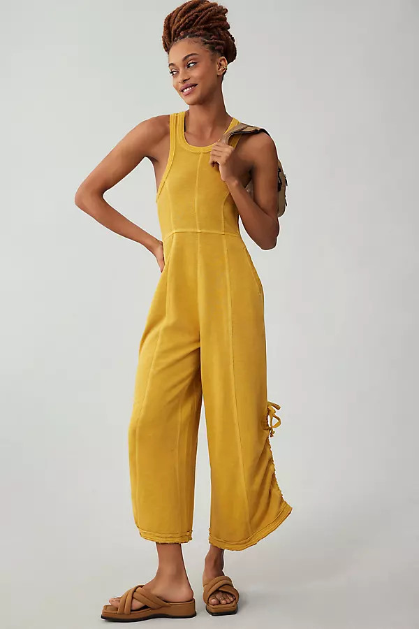 Daily Practice by Anthropologie Seamed Wide-Leg Jumpsuit | Anthropologie (US)