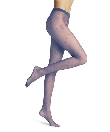 FALKE Damen Strumpfhose Dot 15 DEN W Ti transparent gemustert 1 Stück, Blau Smoky Blue 6483, S-M | Amazon (DE)