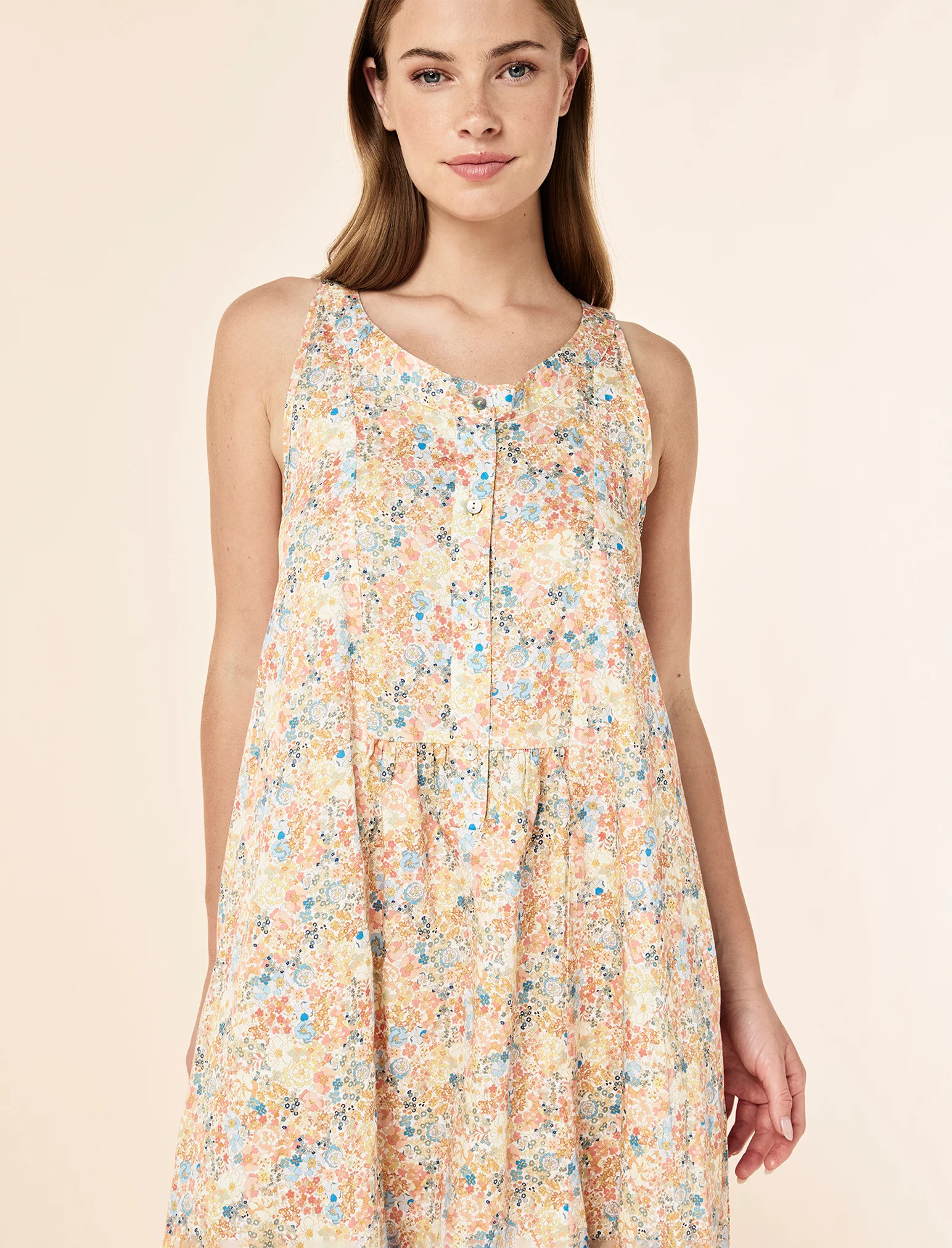 Carly Floral Panel Front Maxi Nightgown | Papinelle Sleepwear US