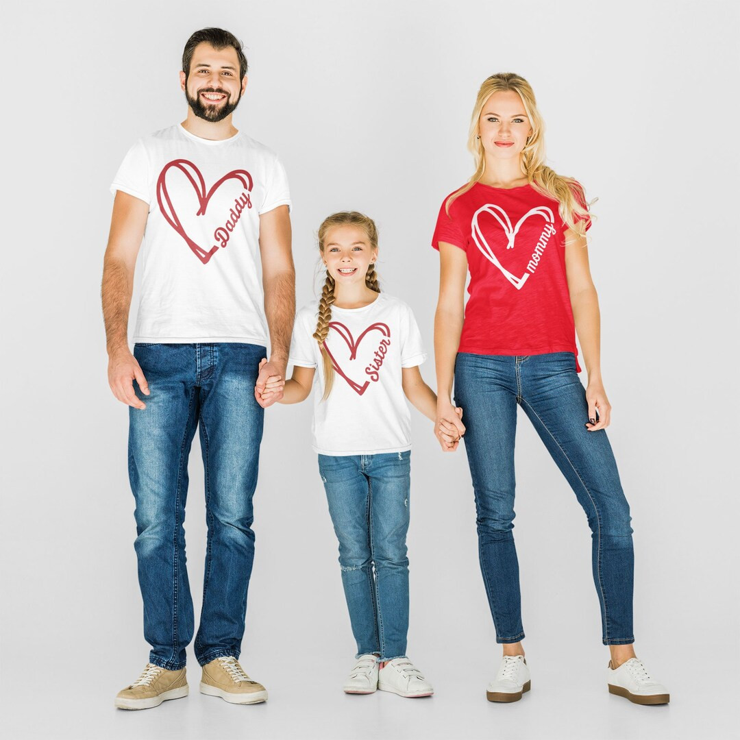 Personalized Valentines T Shirt, Custom Valentines Day Family Shirts,matching Valentines Shirt,va... | Etsy (US)